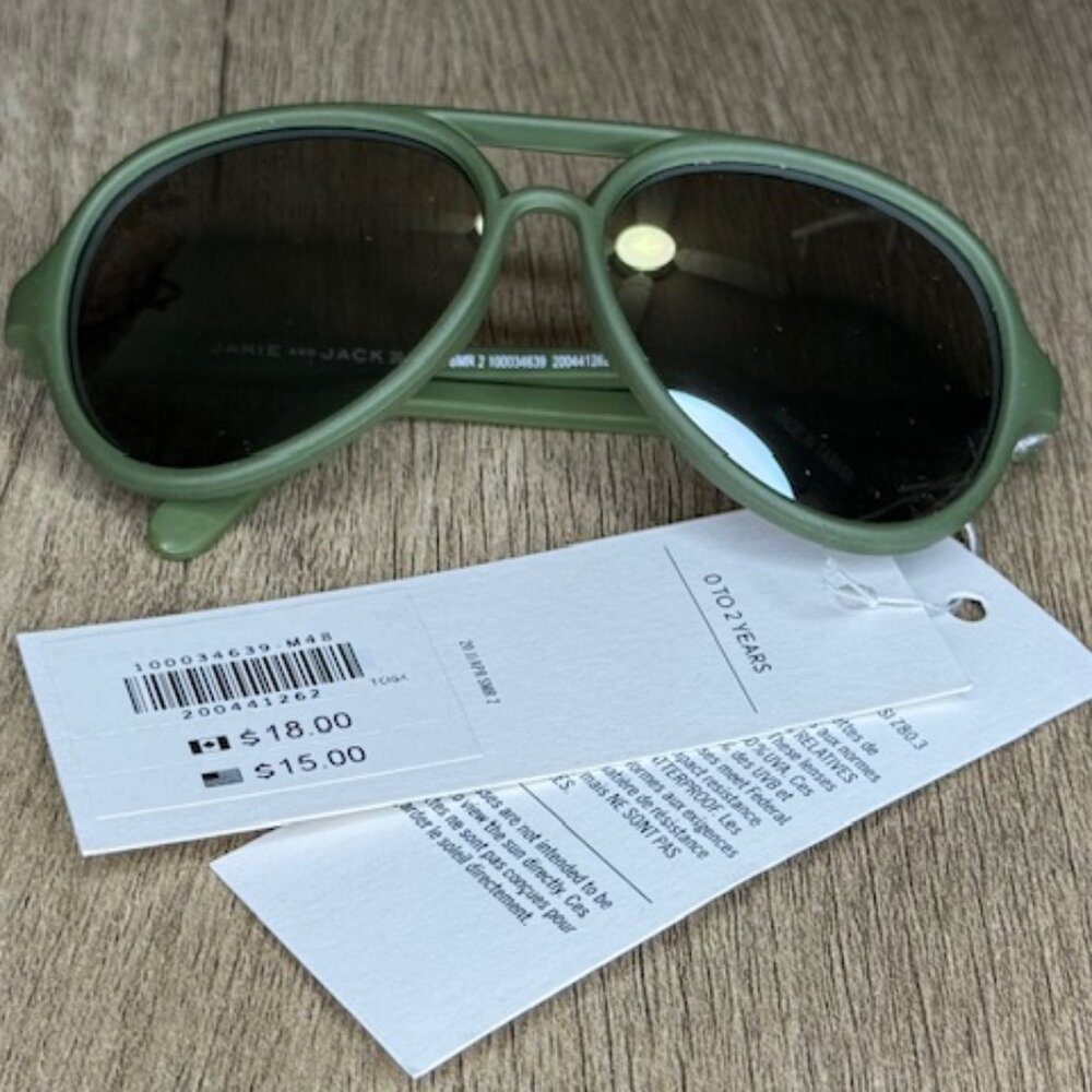 Children's Green Aviator Glasses from Janie and Jack